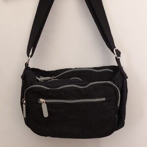 Black Nylon Crossbody Bag
